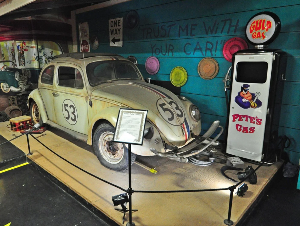 Vintage car with racing number 53