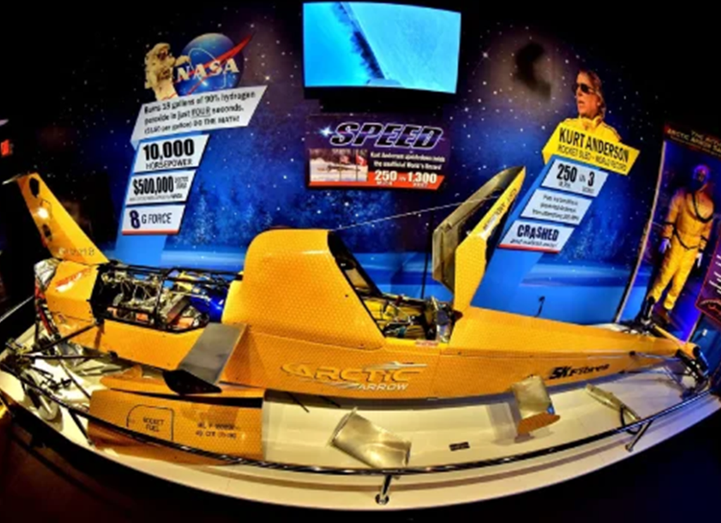 NASA's Arctic Arrow speed vehicle display