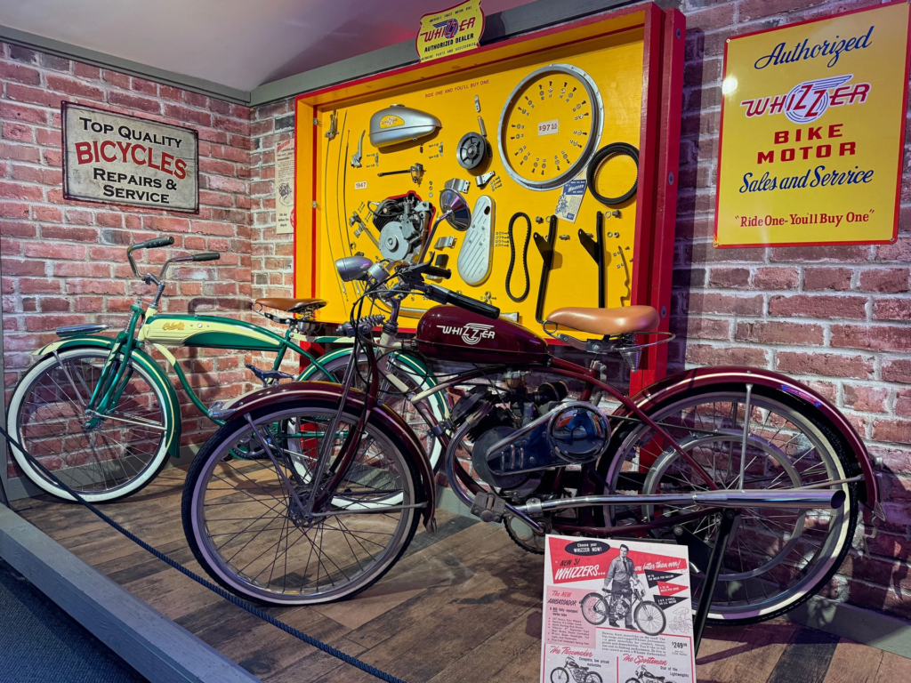 Vintage bicycles and Whizzer bike motor