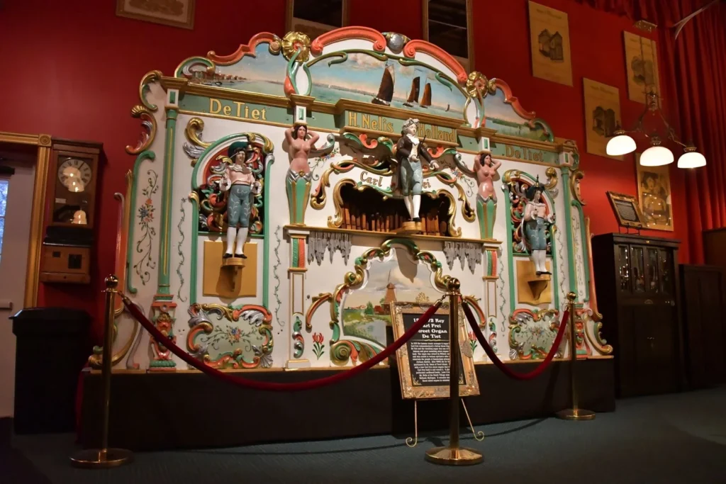 Colorful vintage mechanical music display