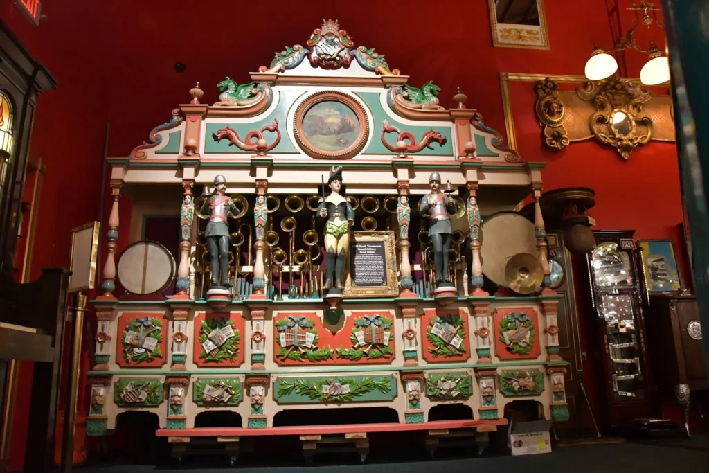 Colorful vintage mechanical music machine