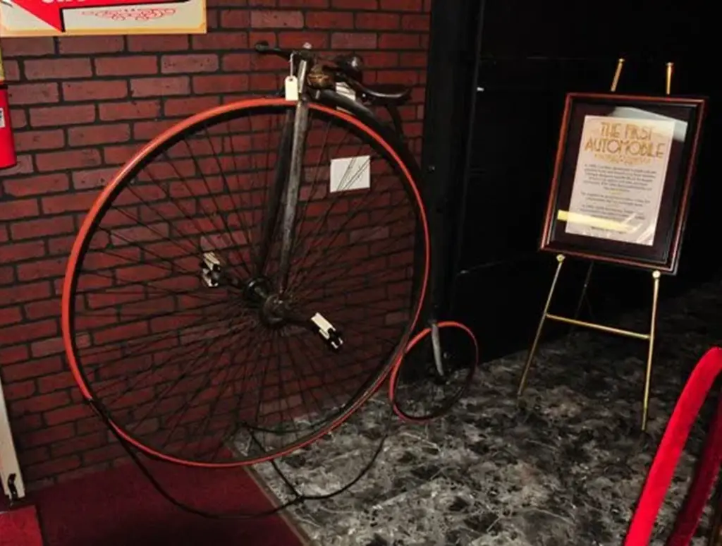 Vintage bicycle displayed in museum
