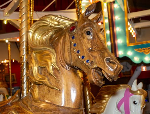 ornate carousel horse with jewels