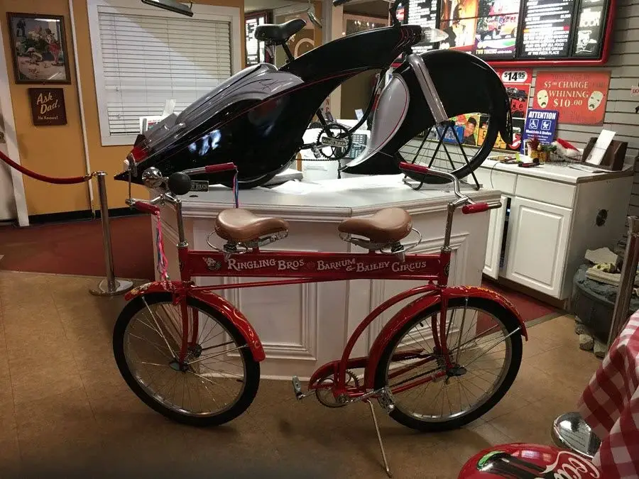 Circus-themed bicycle with unique design