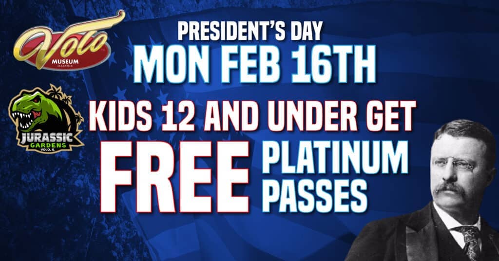 Monday Feb 16th 2026 Presidents Day - Kids get FREE Platinum Passes - One day only!