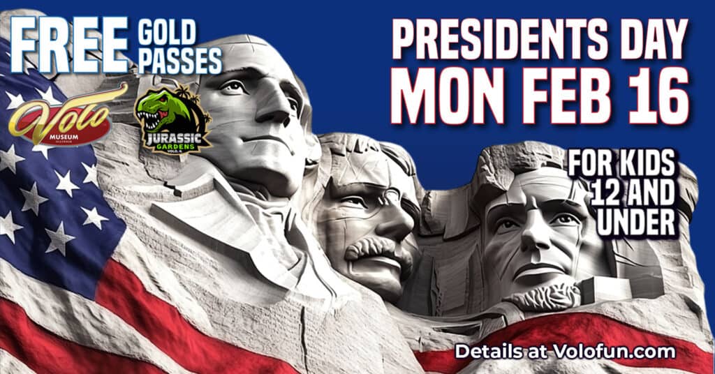 on presidents day kids 12 and under get free gold passes
