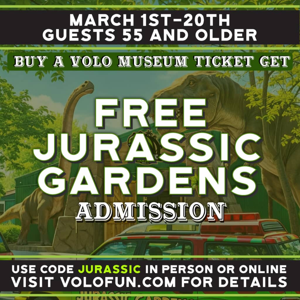 Free Jurassic Gardens admission promotion