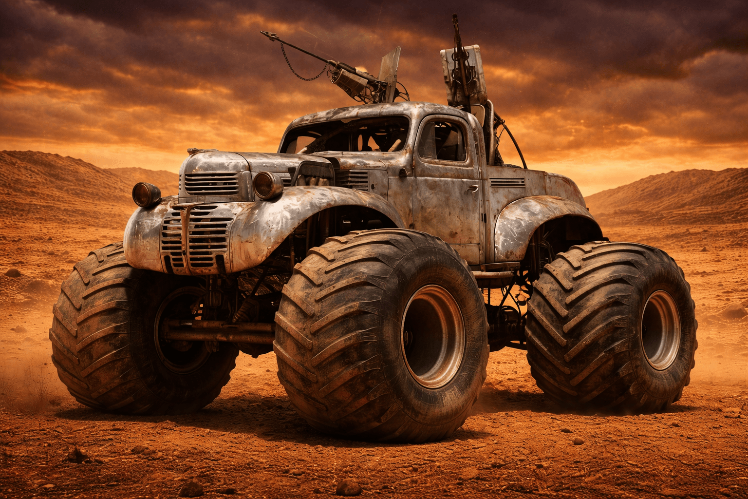 The vehicle known as Bigfoot belongs to Rictus Erectus, the towering and immensely powerful son of Immortan Joe in Mad Max: Fury Road.