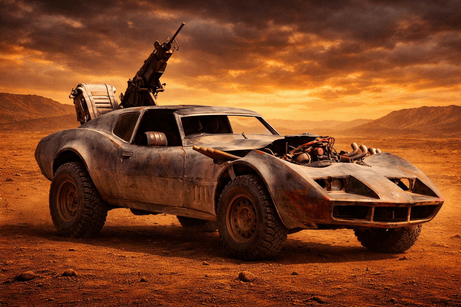 Buggy No. 9 may not be as over-the-top as some of the other vehicles in Mad Max: Fury Road, but it still stands out as a sleek and aggressive machine within Immortan Joe’s convoy.