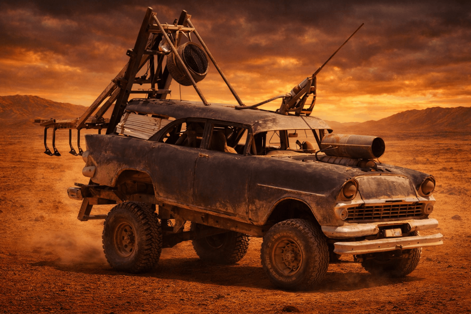 The Ploughboy is one of the more practical vehicles seen in Mad Max: Fury Road, used by the Bullet Farm faction to collect valuable materials from the battlefield.