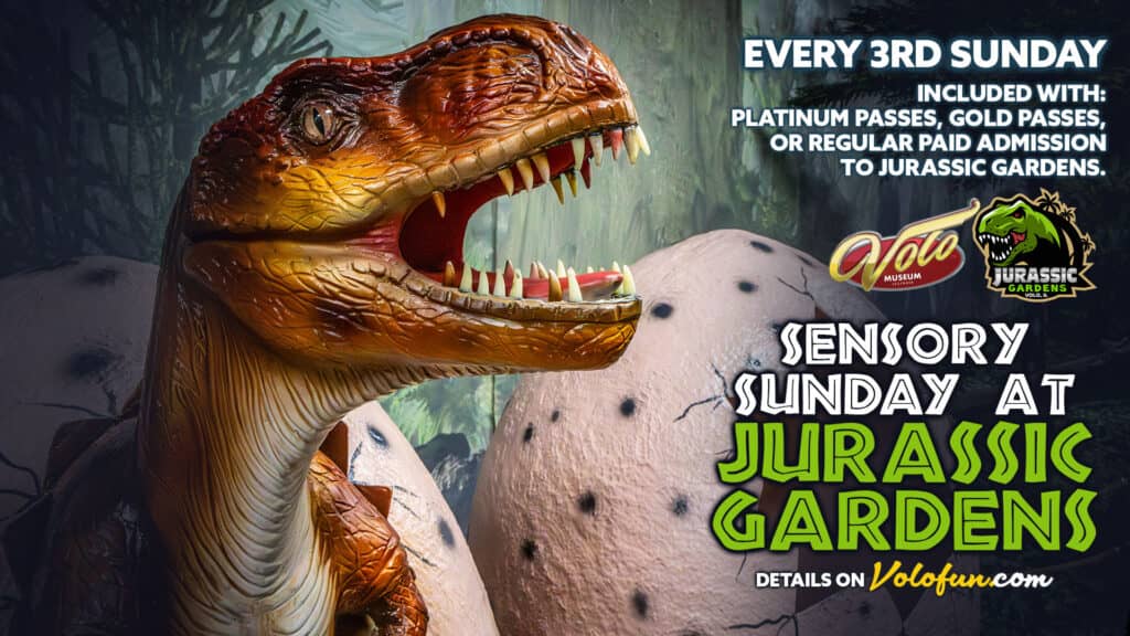 Sensory Sunday at Jurassic Gardens every 3rd Sunday of the month