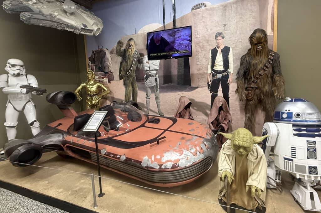 Star wars landspeeder exhibit