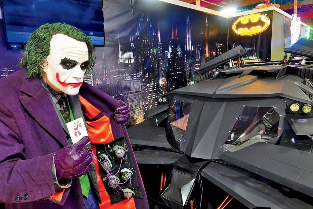 Joker with Batmobile at volo museum