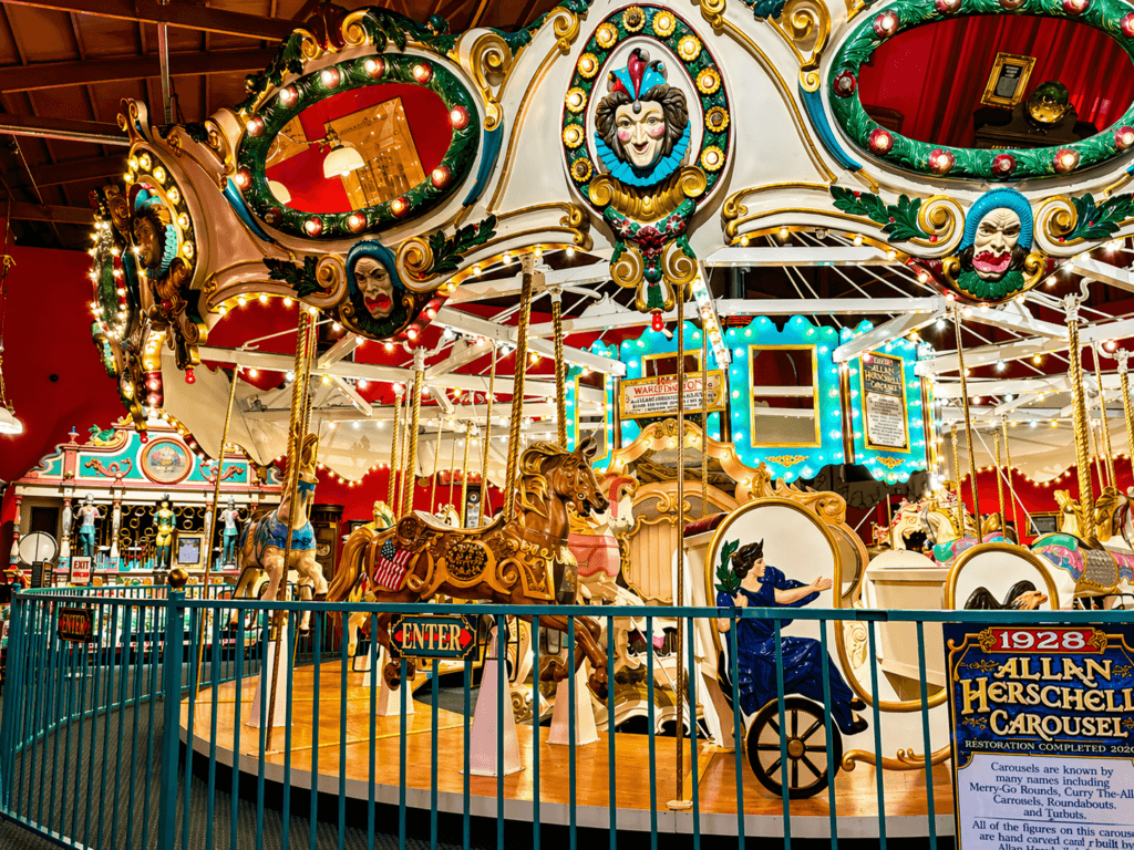 Colorful carousel with ornate decorations