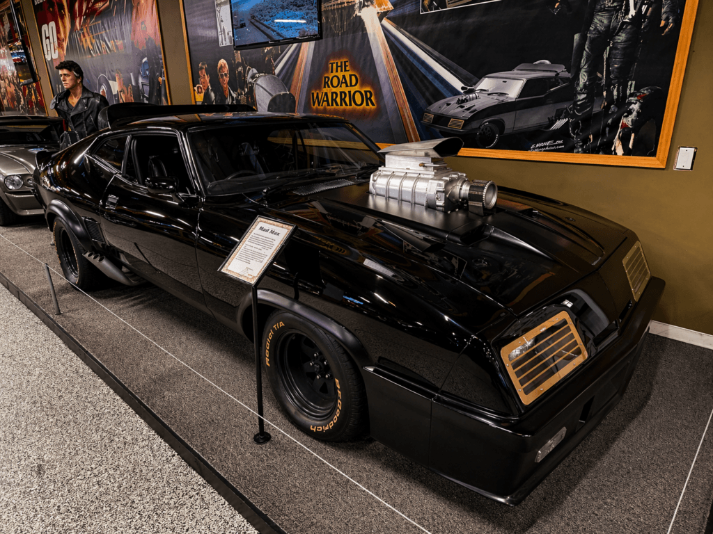Black car with prominent supercharger display