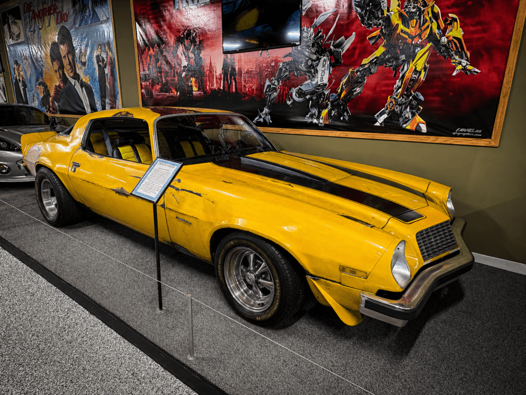 bumblebbe from the transformers movies on display at volo museum