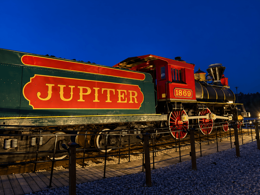 Historic steam locomotive named Jupiter