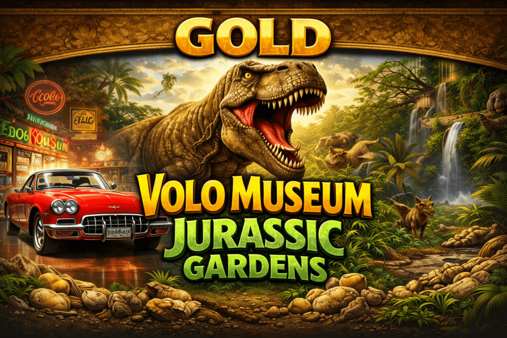 Prehistoric adventure and classic cars