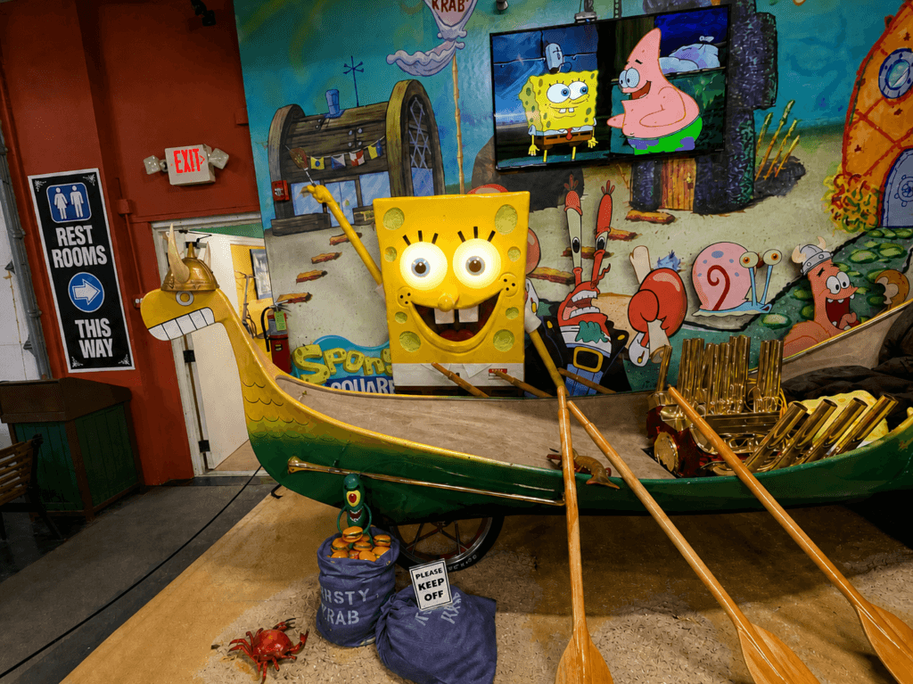 SpongeBob SquarePants themed attraction display