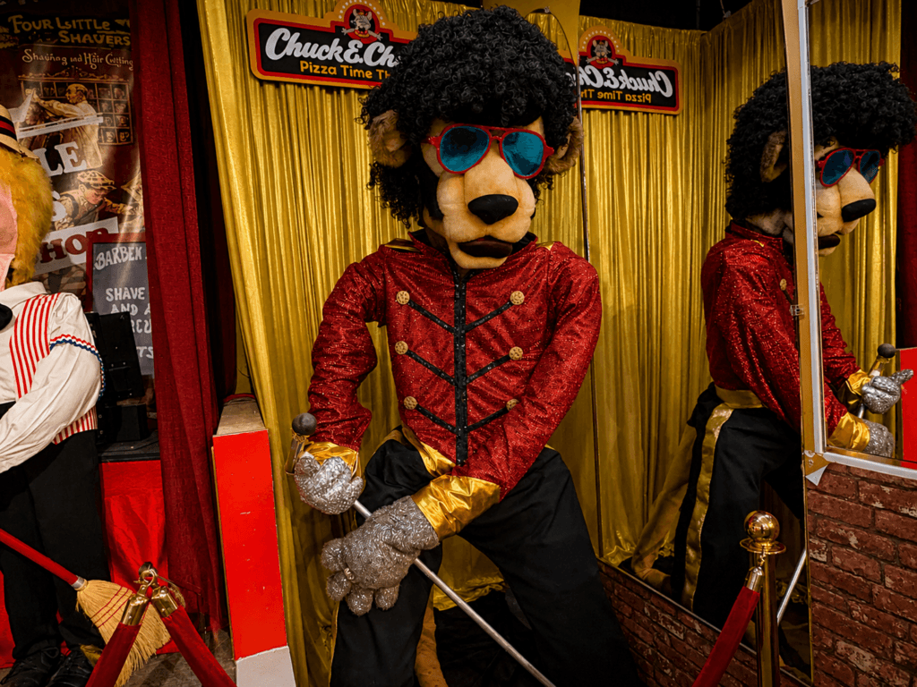 animatronic Puppet band performing on stage