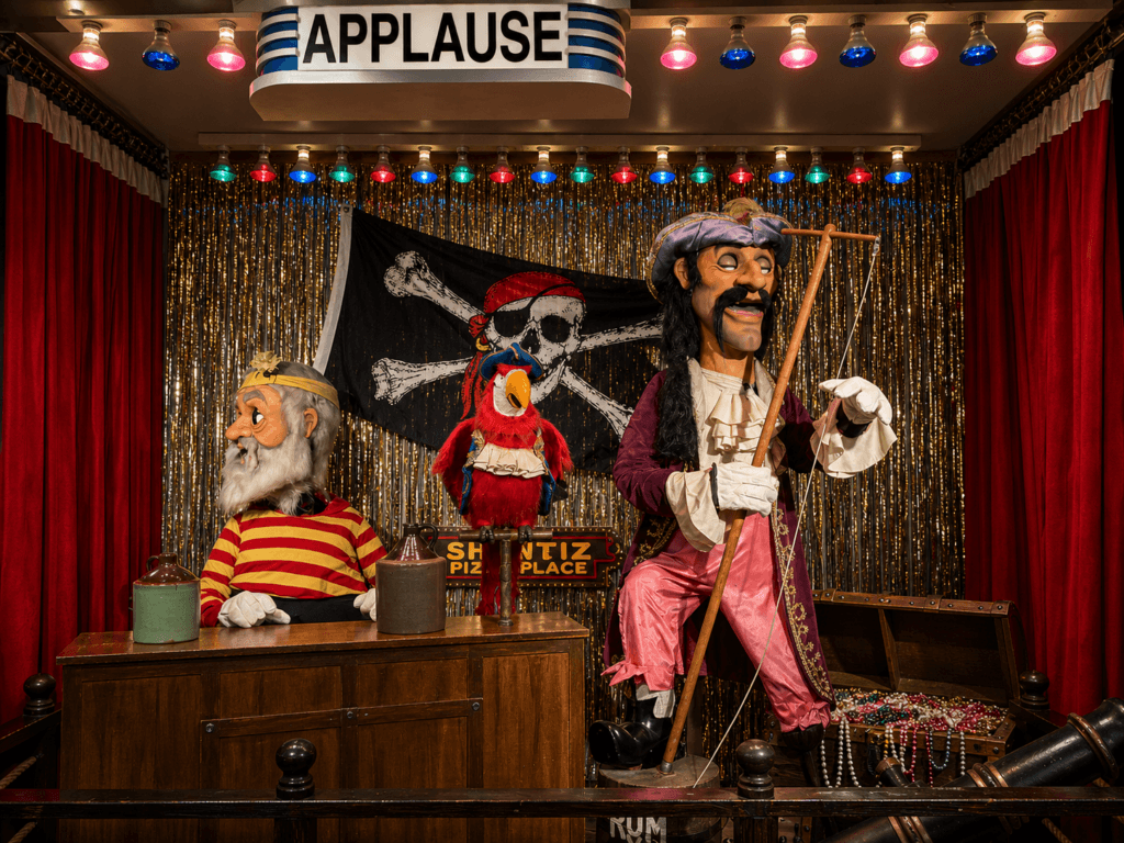 animatronic Puppet band performing on stage