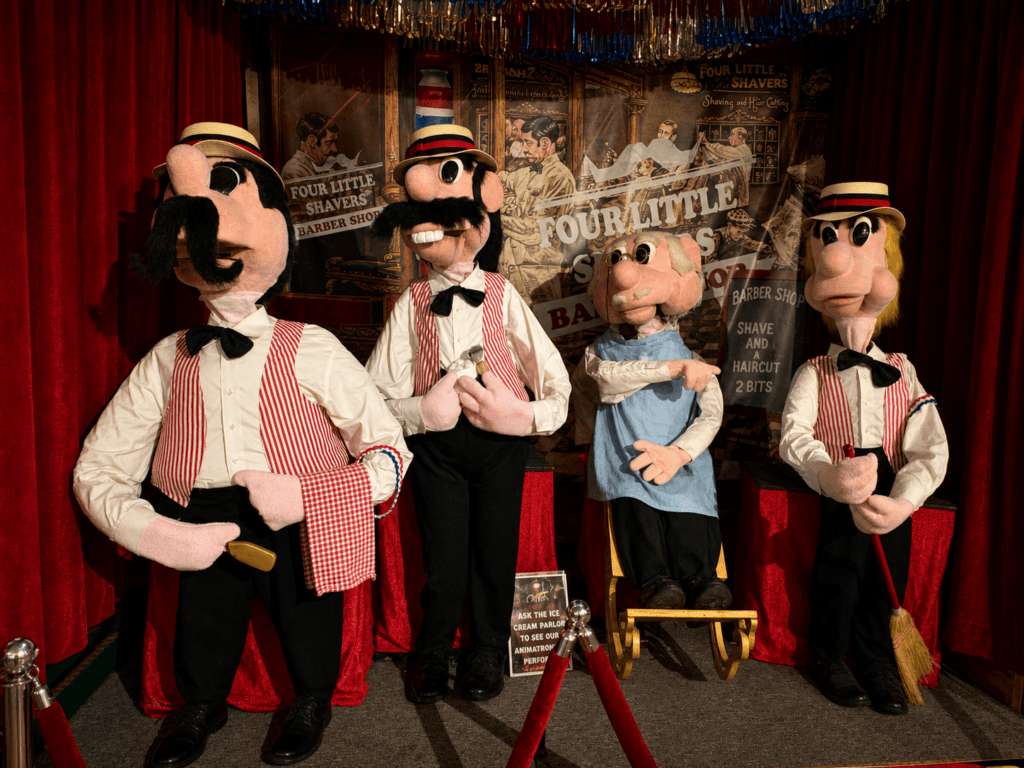 animatronic Puppet band performing on stage