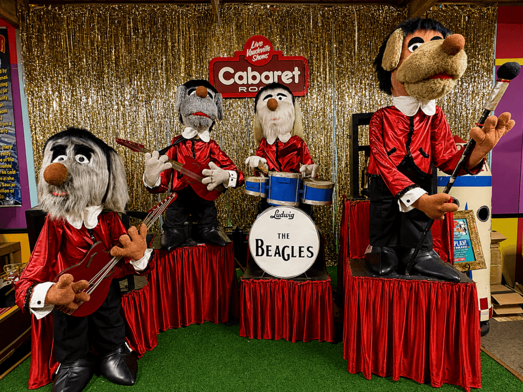animatronic Puppet band performing on stage
