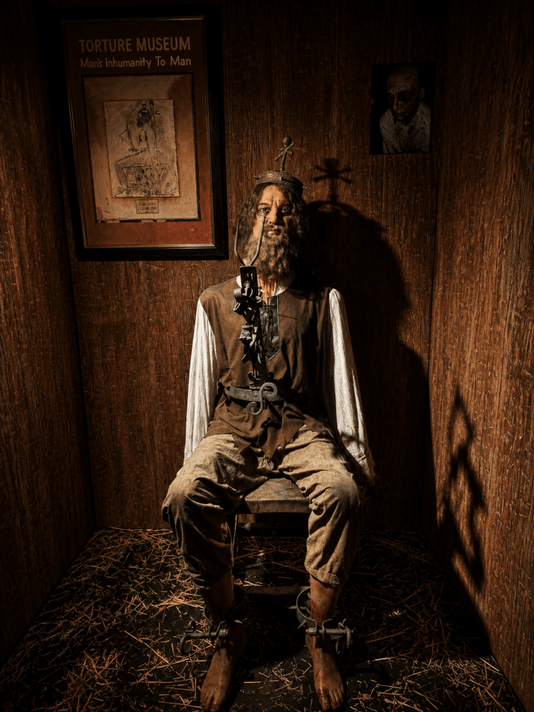 Exhibit of historical torture device display