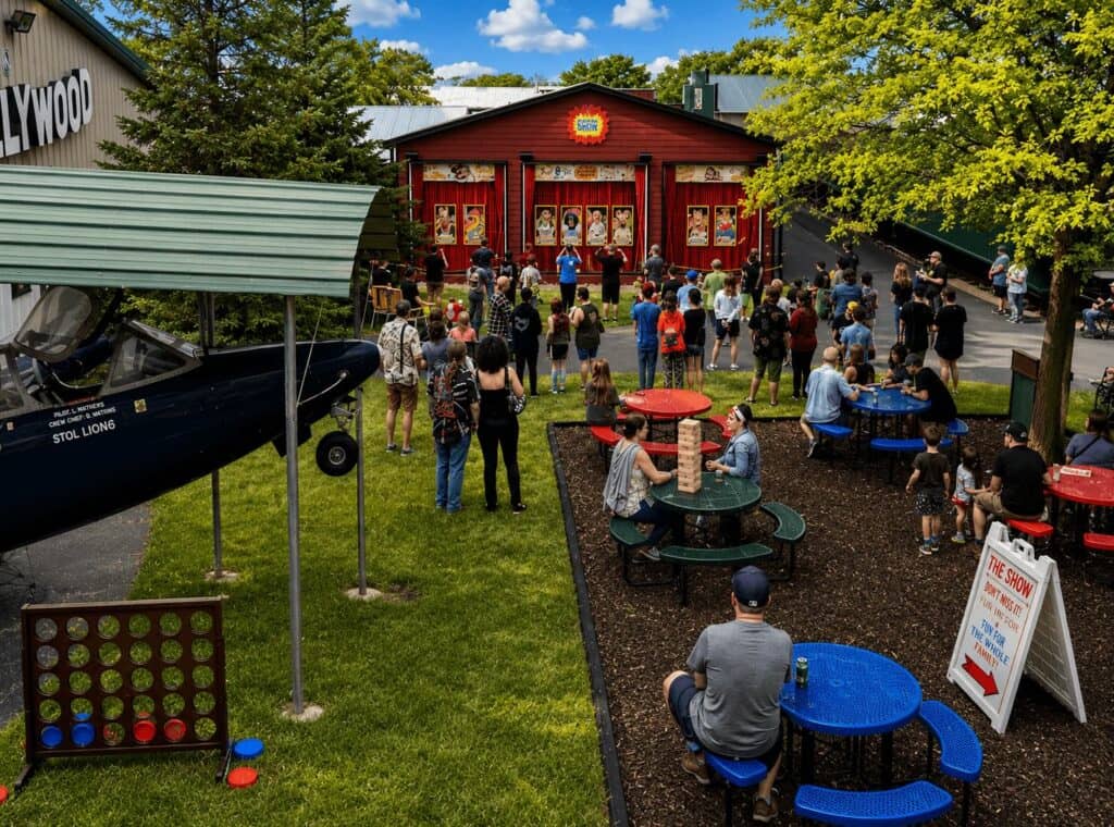 Rockafire explosion outdoor exhibit at volo museum