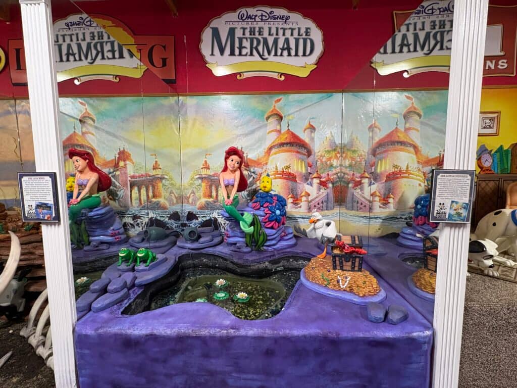 Little Mermaid themed display with characters