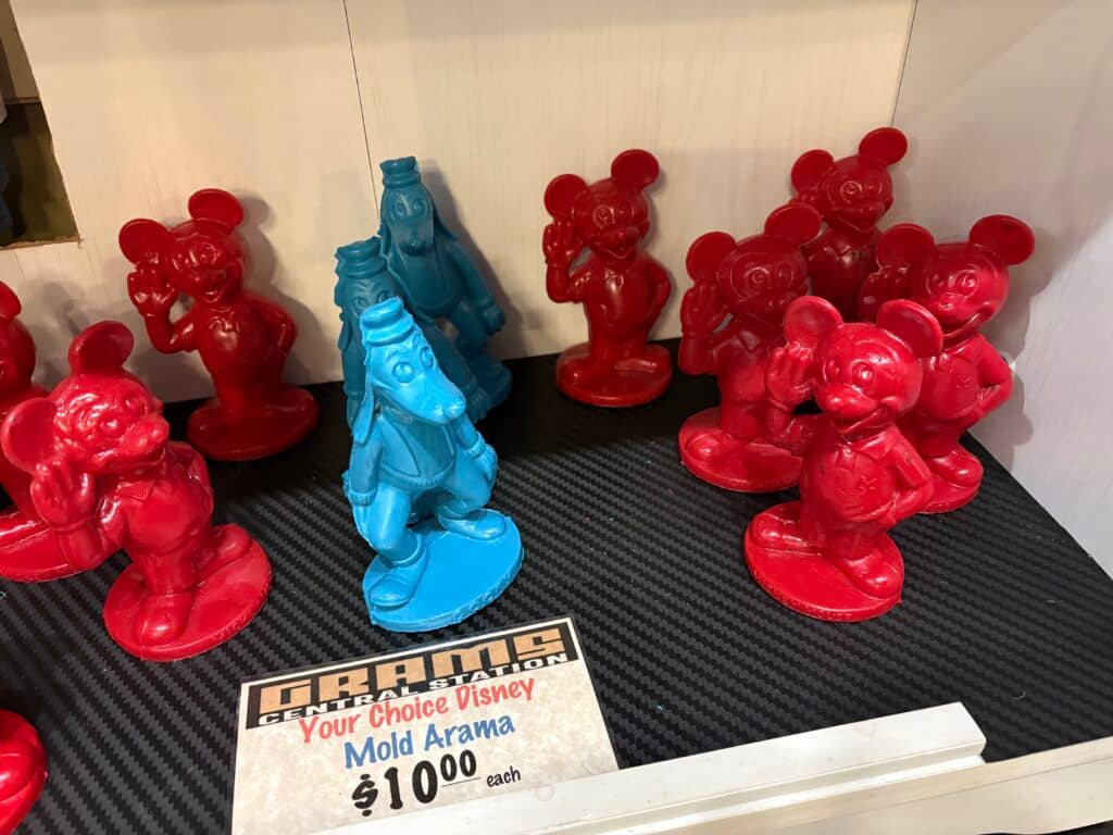 Colorful micromold Disney character figurines displayed