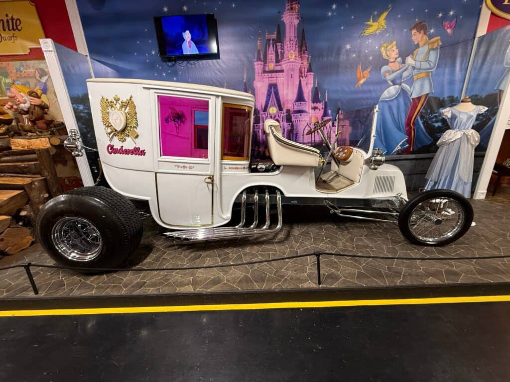 Decorative vintage car with Cinderella fairy tale theme