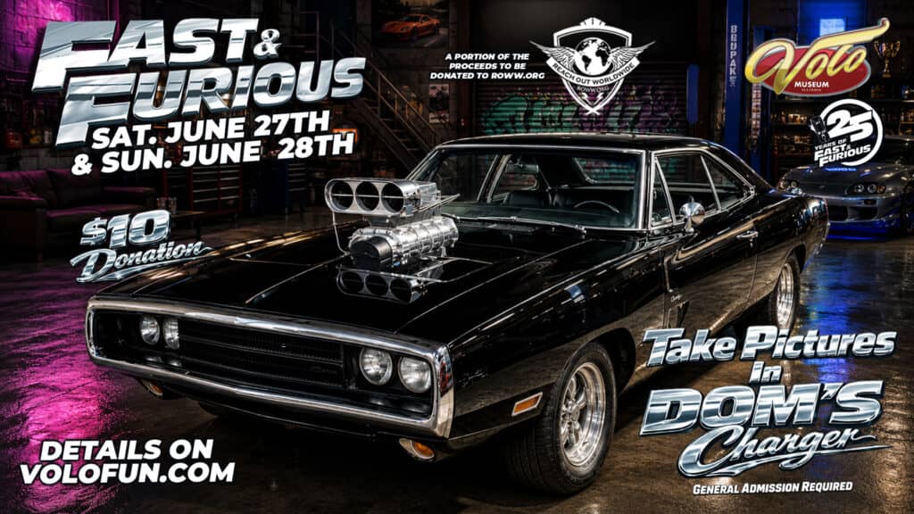 Saturday, June 27th & Sunday, June 28th Time: 11AM – 3PM Take photos in and around Dom’s Charger $10 donation to participate