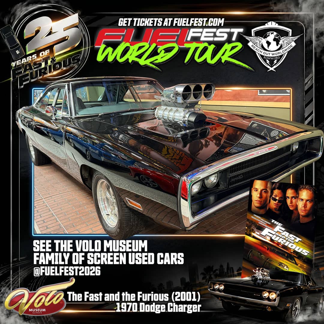 1970 Dodge Charger from The Fast and the Furious on display at FuelFest 2026