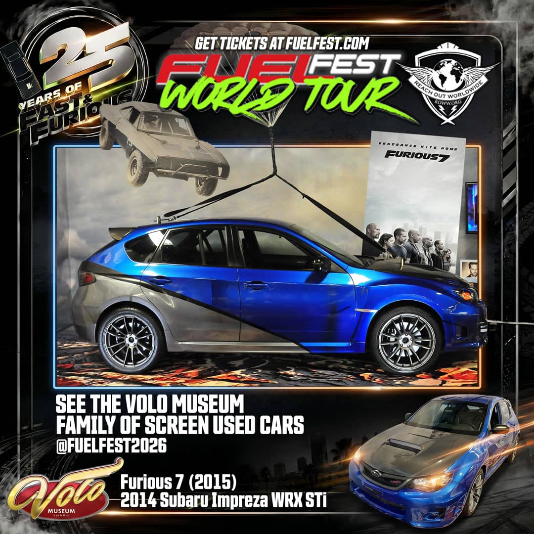 2014 Subaru WRX STI from Furious 7 at Volo Museum FuelFest 2026
