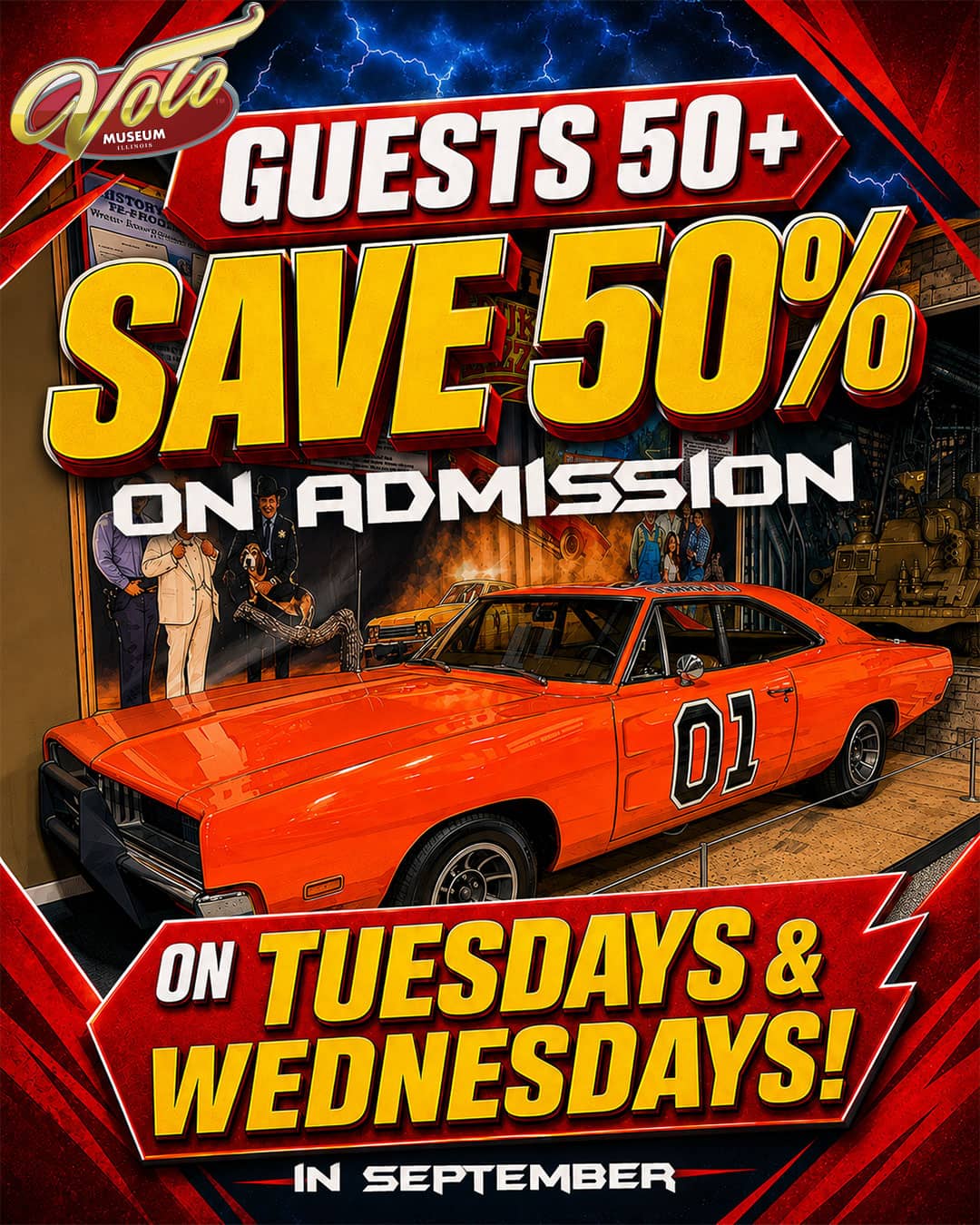 Guests 50+ Save 50% on Admission at Volo Museum