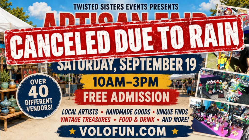 Artisan fair canceled due to rain