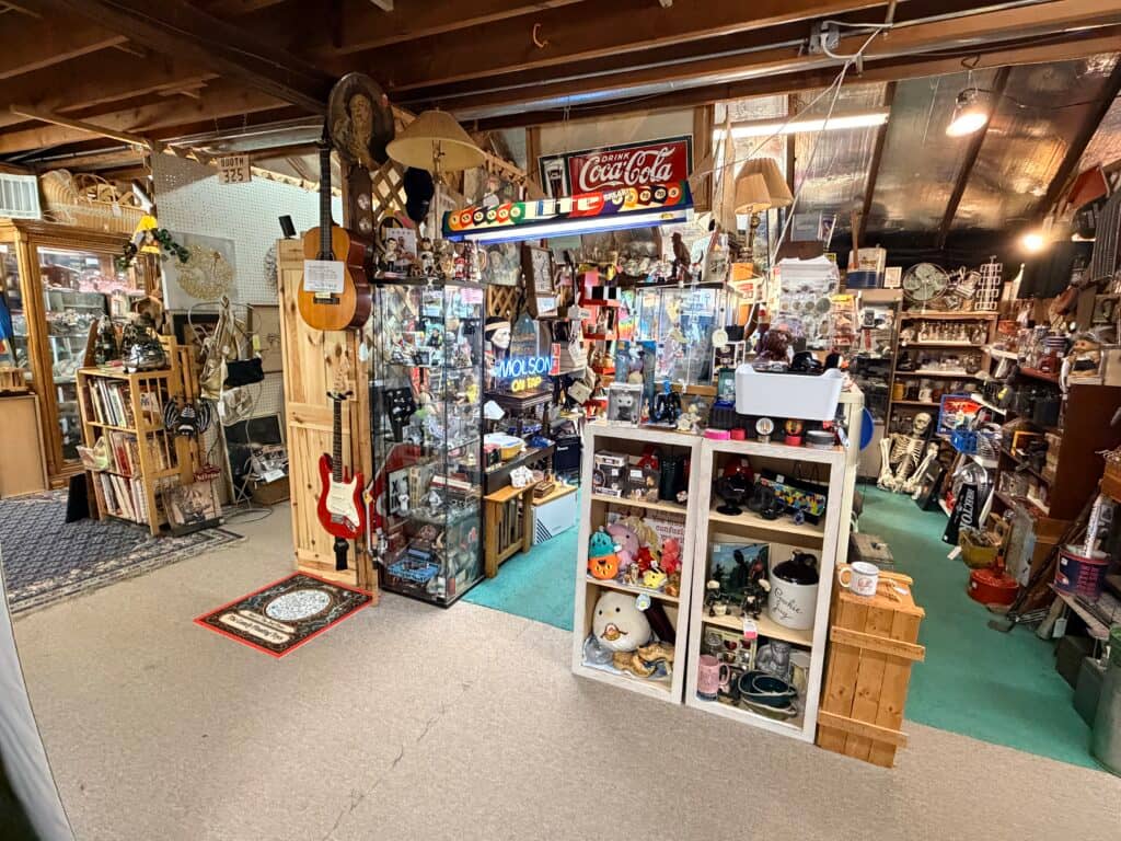 Vintage items in a cozy shop